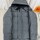 Yupoo Canada Goose beanie gray patch Canada Goose down jacket puffer black hooded jacket Grey 011