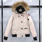 Yupoo Canada Goose puffer white fur hood Canada Goose down jacket parka beige fur hood Beige 021