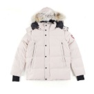 Yupoo Canada Goose puffer white fur hood Canada Goose down jacket puffer white fur hood Beige 015