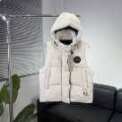 Yupoo Canada Goose puffer white hooded vest Canada Goose down jacket puffer white hooded vest White