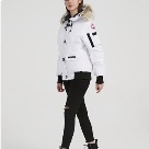 Yupoo Canada Goose beanie white patch Canada Goose down jacket beanie black pompom White 008