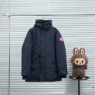 Yupoo Canada Goose bucket black red patch Canada Goose down jacket beanie black logo patch Navy 002