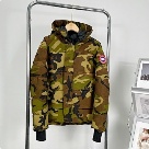 Yupoo Canada Goose bucket camo black rim Canada Goose down jacket puffer camouflage hooded Green 001