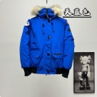 Yupoo Canada Goose fur hood blue winter jacket Canada Goose down jacket parka blue fur hood Blue