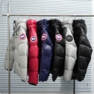Yupoo Canada Goose knit black pompom Canada Goose down jacket puffer black logo patch Black 053