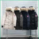 Yupoo Canada Goose parka black fur hood Canada Goose down jacket parkas white fur hood Black 051