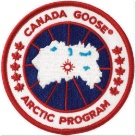 Yupoo Canada Goose patch red white circular Canada Goose down jacket round red white patch Red