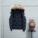 Yupoo Canada Goose puffer black fur hood Canada Goose down jacket puffer black fur hood Navy 003