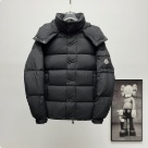 clothing Moncler short hooded down jacket Black