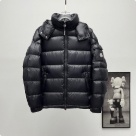 clothing Moncler short padded hooded jacket Black