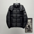 clothing Moncler detachable hood down jacket Black