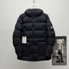 clothing Moncler down jacket with hood and large pockets Black