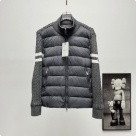clothing Moncler knit sleeve padded jacket Grey