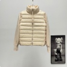clothing Moncler knitted patchwork down jacket Beige