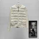 clothing Moncler knitted patchwork down jacket White