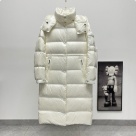 clothing Moncler long down coat with hood White