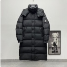 clothing Moncler long hooded down coat Black 002
