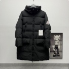 clothing Moncler long padded hooded coat Black