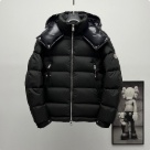 clothing Moncler matte hooded down jacket Black