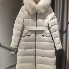 clothing BOED long padded coat with fur collar White