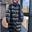 clothing Moncler long padded down coat Black