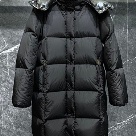 clothing Moncler long puffer jacket Black 001