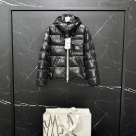 clothing Moncler puffer jacket with hood Black 001