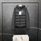 clothing Moncler puffer jacket with hood Black 002
