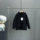 clothing Moncler puffer jacket with hood Black 008