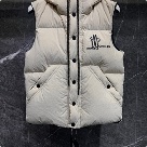 clothing Moncler puffer vest with hood Beige