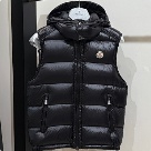 clothing Moncler puffer vest with hood Black