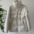 clothing Escaut puffer jacket with fleece sleeves Beige