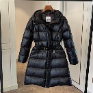 clothing Moncler Bellevue long down coat Black