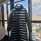 clothing long puffer coat Black