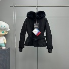 clothing LAPLANCE fur hooded down jacket Black