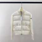 clothing Moncler knitted sleeve padded jacket White