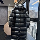 clothing Moncler long padded coat Black 002