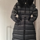 clothing BOED long down coat with fur collar Black