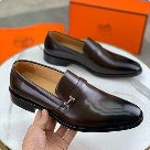 shoes Hermes men's leather loafer Brown Size 39 44 Yupoo