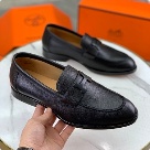 shoes Hermes men's leather loafers Black Size 39 44 002 Yupoo