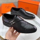 shoes Hermes men's leather monk strap Black Size 39 44 Yupoo
