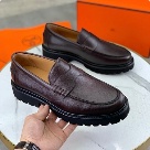 shoes Hermes men's loafer Brown Size 39 44 Yupoo