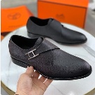 shoes Hermes leather monk strap dress shoes Black Size 39 44 Yupoo