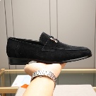 shoes Hermes men's loafers Black Size 38 44 Yupoo