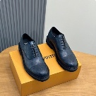 shoes Louis Vuitton checkerboard derby shoes Blue Yupoo