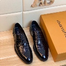 shoes Louis Vuitton dress shoes Black 002 Yupoo