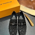 shoes Louis Vuitton loafer Black 005 Yupoo