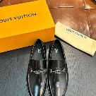 shoes Louis Vuitton loafer Black 006 Yupoo