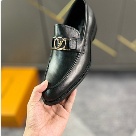 shoes Louis Vuitton loafer Black 009 Yupoo