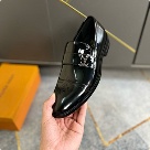 shoes Louis Vuitton loafer Black 014 Yupoo